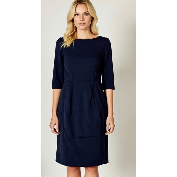 Tahari Dresses & Skirts - Elle Tahari Reese Dress Navy Size 16 Nwt
